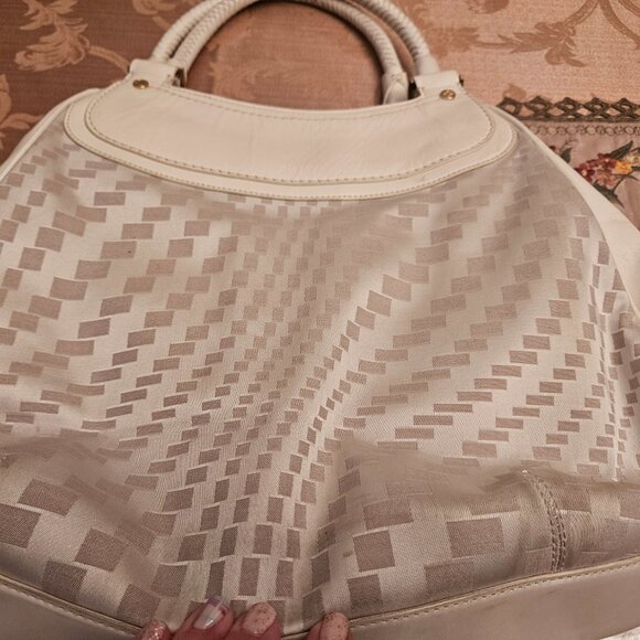 Vintage Cole Hann Leather and Satin Material Shoulder Purse - Picture 8 of 16